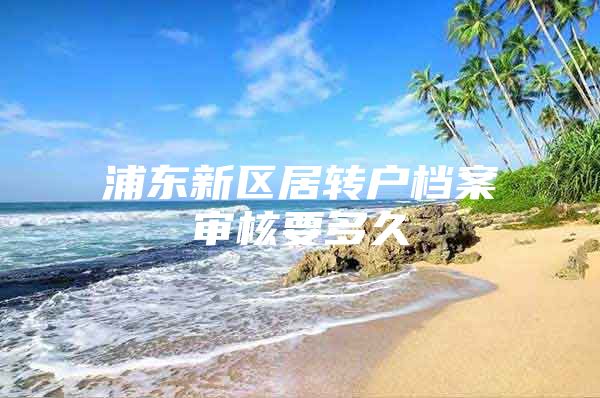 浦东新区居转户档案审核要多久