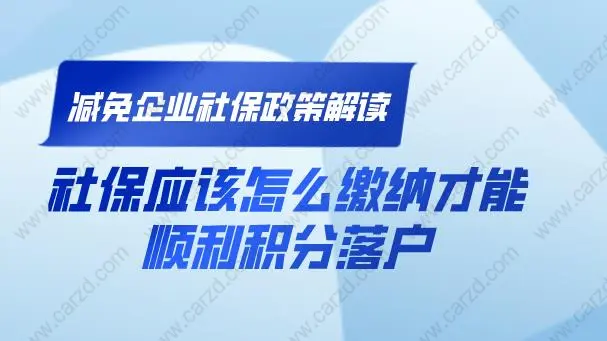 减免企业社保政策解读，社保应该怎么缴纳才能顺利积分落户