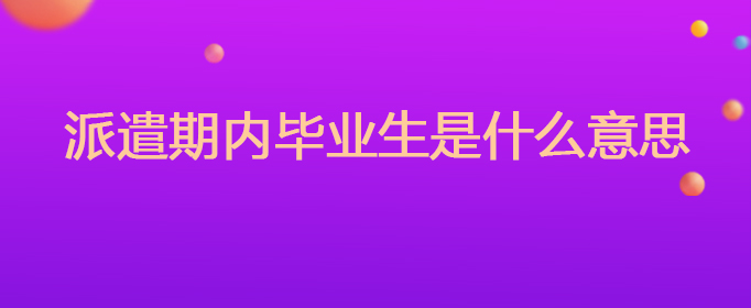 派遣期内毕业生是什么意思