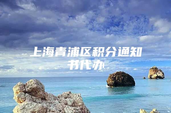 上海青浦区积分通知书代办