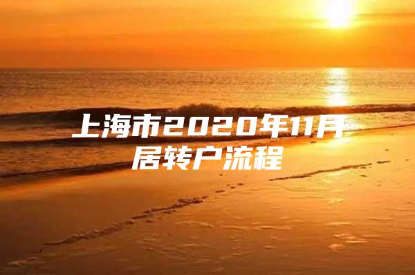 上海市2020年11月居转户流程