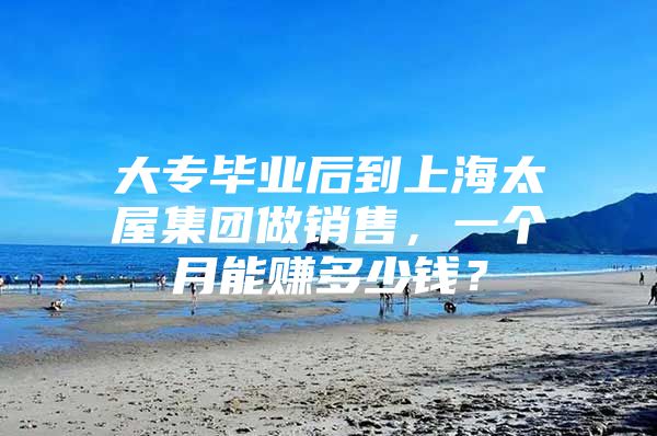 大专毕业后到上海太屋集团做销售，一个月能赚多少钱？