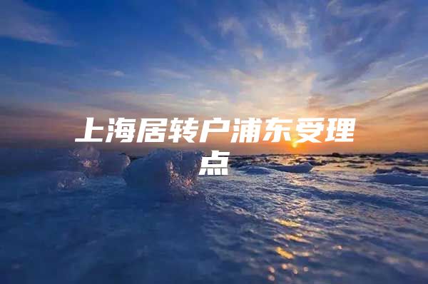 上海居转户浦东受理点