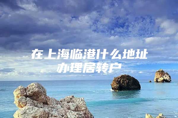 在上海临港什么地址办理居转户