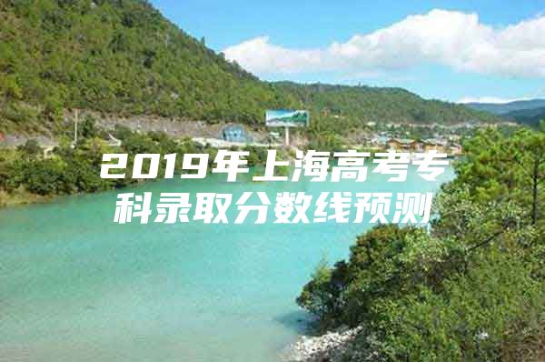 2019年上海高考专科录取分数线预测