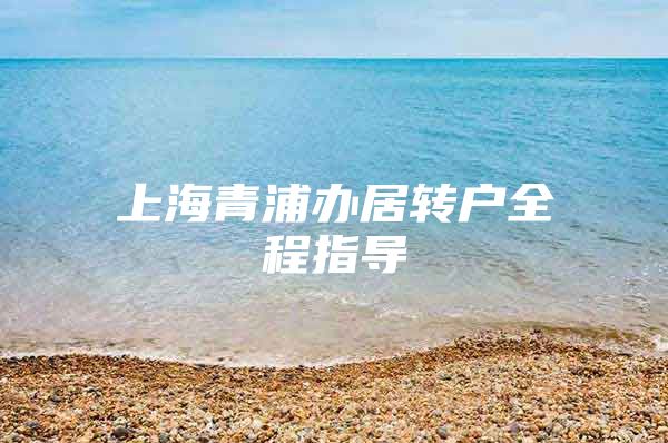 上海青浦办居转户全程指导