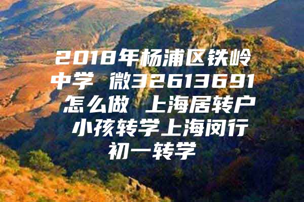 2018年杨浦区铁岭中学 微32613691 怎么做 上海居转户 小孩转学上海闵行初一转学