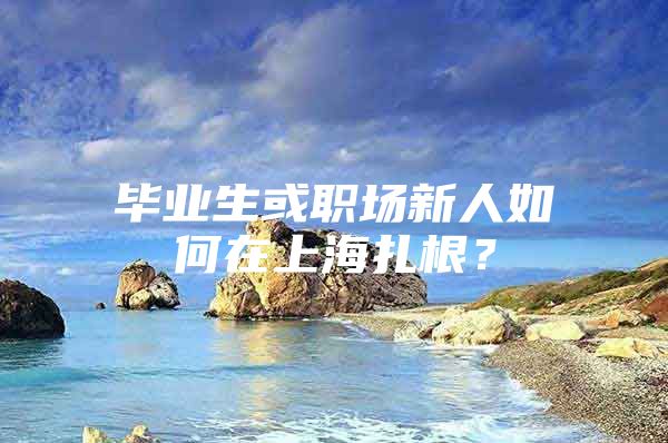 毕业生或职场新人如何在上海扎根？