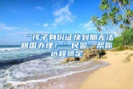 “孩子身份证快到期无法回国办理！”民警：帮你远程搞定