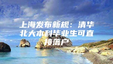 上海发布新规：清华北大本科毕业生可直接落户