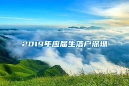 2019年应届生落户深圳