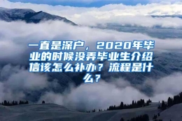 一直是深户，2020年毕业的时候没弄毕业生介绍信该怎么补办？流程是什么？