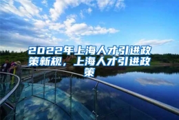 2022年上海人才引进政策新规，上海人才引进政策