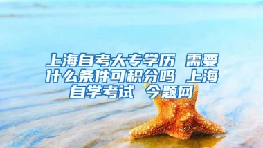 上海自考大专学历 需要什么条件可积分吗 上海自学考试 今题网