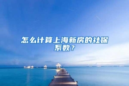 怎么计算上海新房的社保系数？