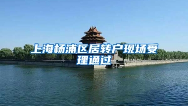 上海杨浦区居转户现场受理通过