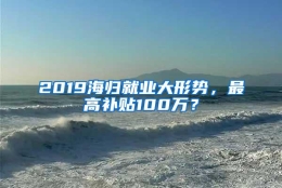 2019海归就业大形势，最高补贴100万？