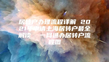 居转户办理流程详解 2021年申请上海居转户最全解读  一网通办居转户流程图