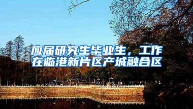 应届研究生毕业生，工作在临港新片区产城融合区