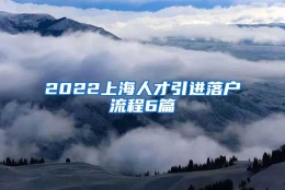 2022上海人才引进落户流程6篇