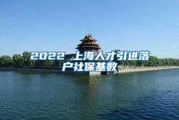 2022 上海人才引进落户社保基数