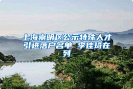 上海崇明区公示特殊人才引进落户名单 李佳琦在列