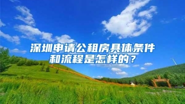 深圳申请公租房具体条件和流程是怎样的？