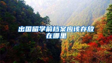 出国留学前档案应该存放在哪里