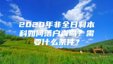 2020年非全日制本科如何落户青岛？需要什么条件？