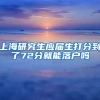 上海研究生应届生打分到了72分就能落户吗