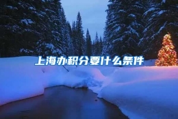 上海办积分要什么条件