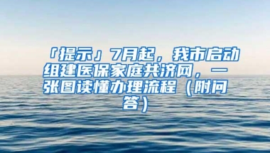 「提示」7月起，我市启动组建医保家庭共济网，一张图读懂办理流程（附问答）