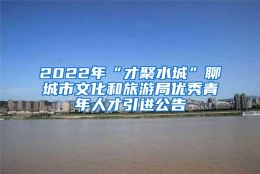 2022年“才聚水城”聊城市文化和旅游局优秀青年人才引进公告