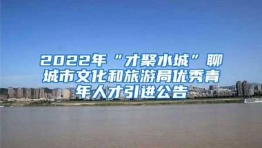 2022年“才聚水城”聊城市文化和旅游局优秀青年人才引进公告