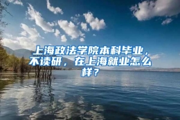 上海政法学院本科毕业，不读研，在上海就业怎么样？