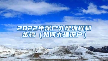 2022年深户办理流程和步骤（如何办理深户）