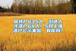 居转户435人，引进人才落户64人！5月上海落户公示来啦，有你吗？