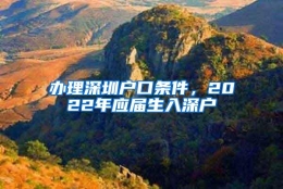 办理深圳户口条件，2022年应届生入深户