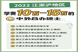 免考试，江浙沪10-15万的中外合办硕士汇总，可用于积分落户，升职提升！