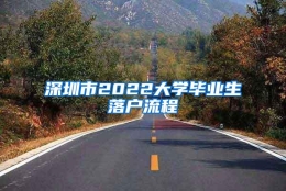 深圳市2022大学毕业生落户流程