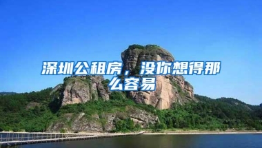 深圳公租房，没你想得那么容易