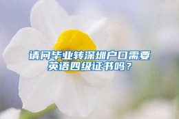 请问毕业转深圳户口需要英语四级证书吗？