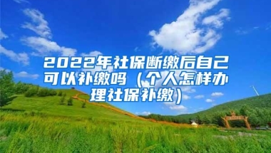 2022年社保断缴后自己可以补缴吗（个人怎样办理社保补缴）