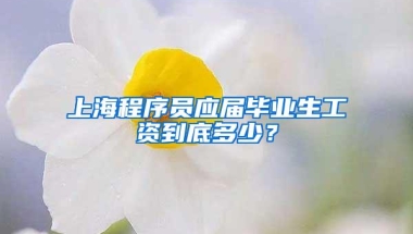 上海程序员应届毕业生工资到底多少？