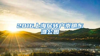 2016上海居转户崇明东滩公园