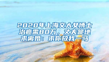 2020年上海交大女博士治癌需80万，丈夫跪地求离婚：求你放我一马