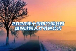 2020年十堰市竹溪县妇幼保健院人才引进公告