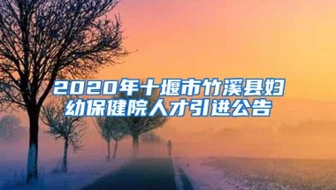 2020年十堰市竹溪县妇幼保健院人才引进公告