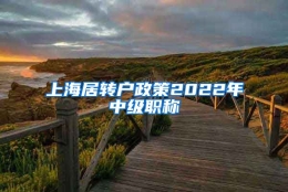 上海居转户政策2022年中级职称