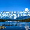 上海应届生积分落户政策2022年居住证120分细则